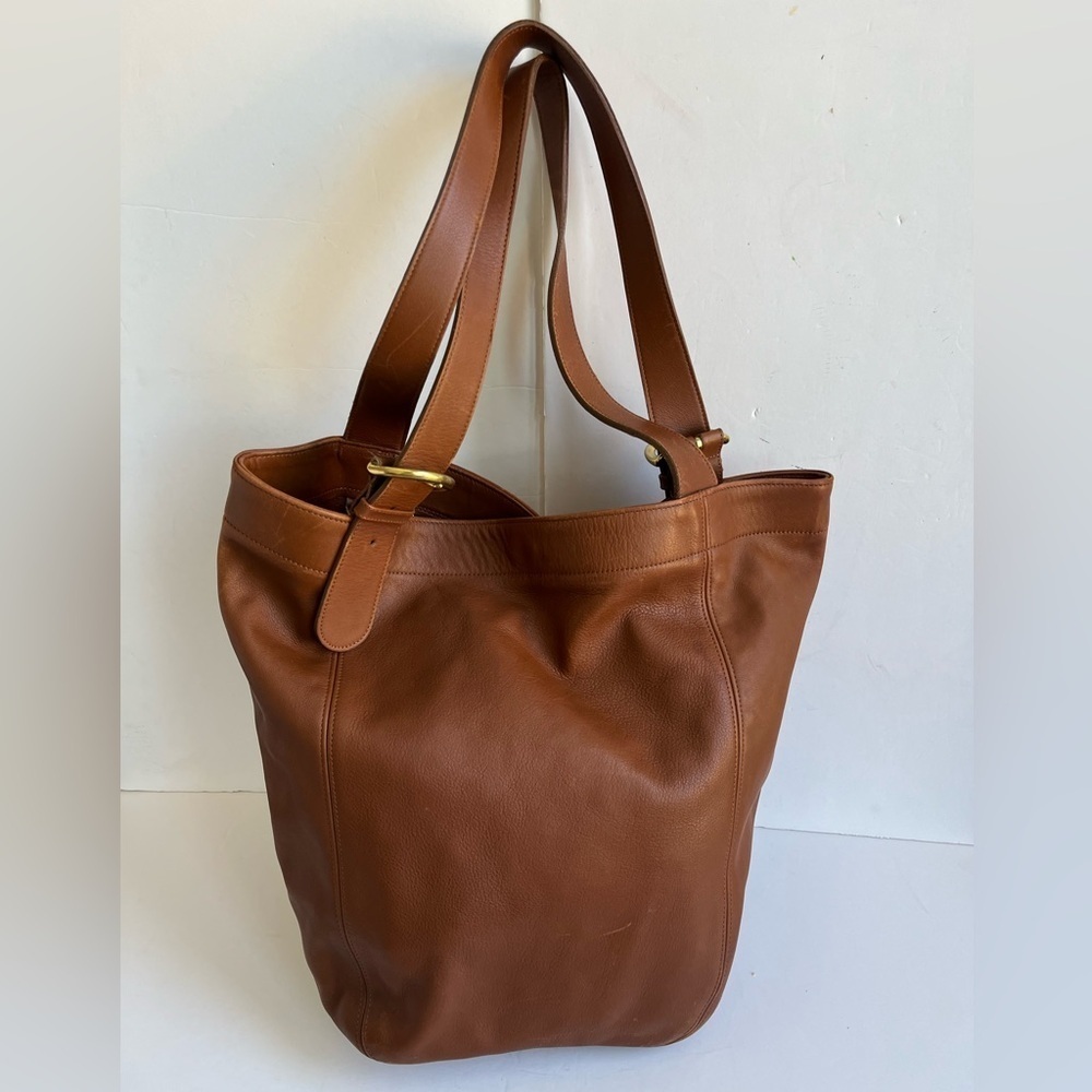 COACH Soho Duffle XL Leather Tote Bag British Tan